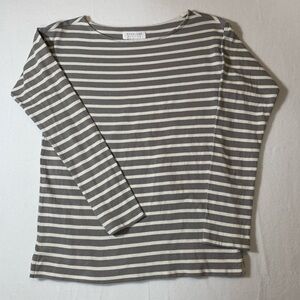 Everlane Striped Cotton Heavyweight Long Sleeve Top Sz Small